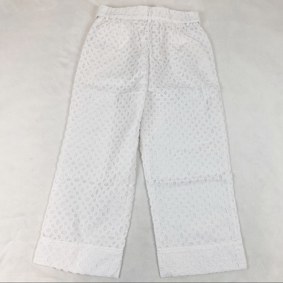 J Crew tie Waist eyelet cropped pants high rise - Picture 5 of 11